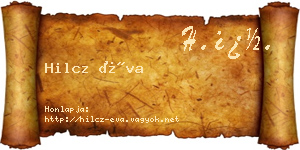 Hilcz Éva névjegykártya